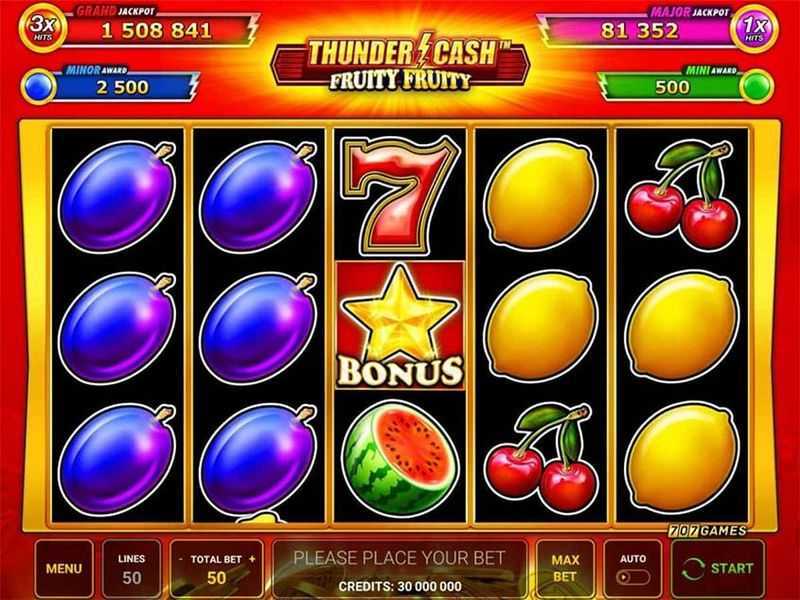Thunder Cash Fruity Fruity