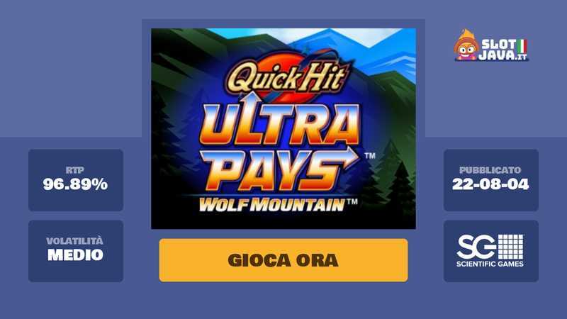 Quick Hit Ultra Pays Wolf Mountain
