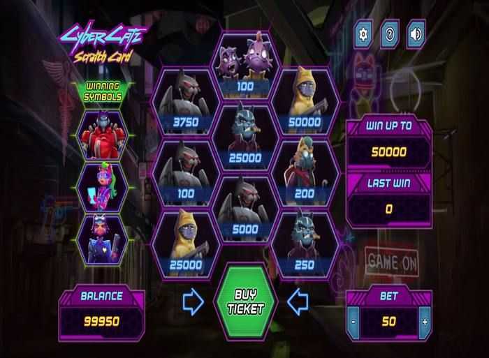 Cyber Catz Scratch Card