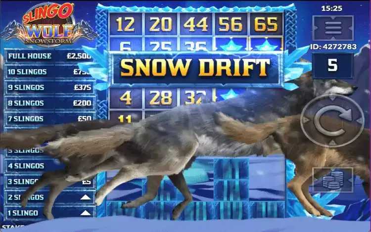 Slingo Wolf Snowstorm