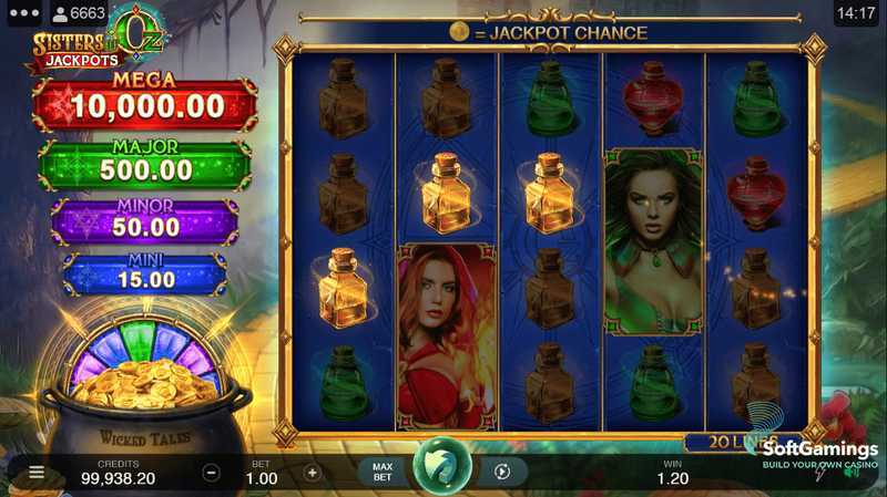 Sisters of Oz Jackpots